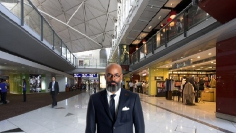 me at airport looking sharp